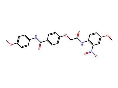 4-[2-(4-methoxy-2-nitroanilino)-2-oxoethoxy]-N-(4-methoxyphenyl)benzamide structure