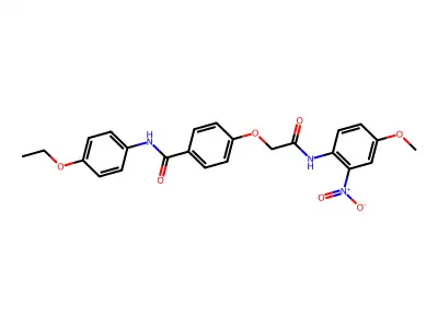 N-(4-ethoxyphenyl)-4-[2-(4-methoxy-2-nitroanilino)-2-oxoethoxy]benzamide structure
