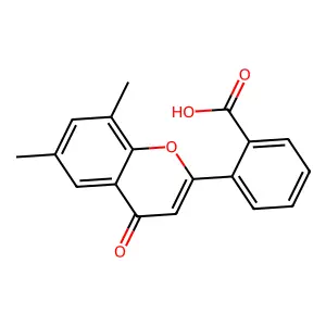 2-(6,8-dimethyl-4-oxo-4H-chromen-2-yl)benzoic acid structure