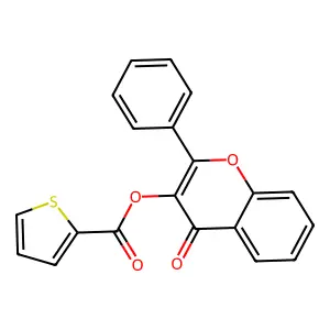 4-oxo-2-phenyl-4H-chromen-3-yl thiophene-2-carboxylate structure