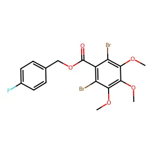 4-Fluorobenzyl 2,6-dibromo-3,4,5-trimethoxybenzoate structure