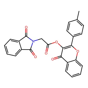 4-oxo-2-(p-tolyl)-4H-chromen-3-yl 2-(1,3-dioxoisoindolin-2-yl)acetate structure