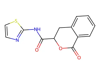 1-oxo-N-(thiazol-2-yl)isochroman-3-carboxamide structure