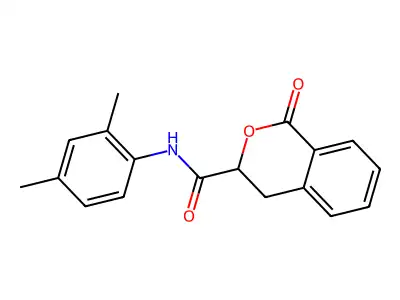 N-(2,4-dimethylphenyl)-1-oxo-3,4-dihydroisochromene-3-carboxamide structure