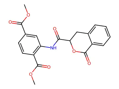 Dimethyl 2-(1-oxoisochroman-3-carboxamido)terephthalate structure
