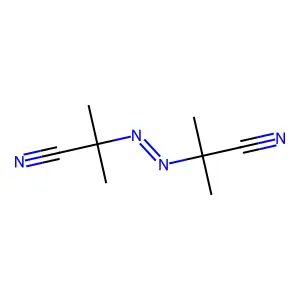 偶氮二异丁腈 structure