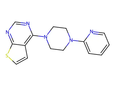 4-(4-(Pyridin-2-yl)piperazin-1-yl)thieno[2,3-d]pyrimidine structure