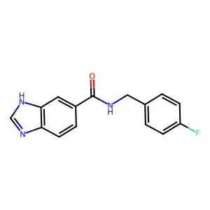 N-[(4-fluorophenyl)methyl]-3H-benzimidazole-5-carboxamide structure