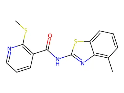 N-(4-Methylbenzo[d]thiazol-2-yl)-2-(methylthio)nicotinamide structure