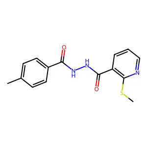 N'-(4-Methylbenzoyl)-2-(methylthio)nicotinohydrazide structure