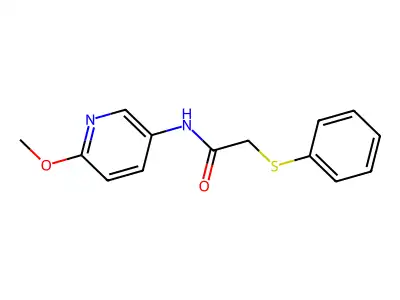 N-(6-methoxypyridin-3-yl)-2-(phenylsulfanyl)acetamide structure