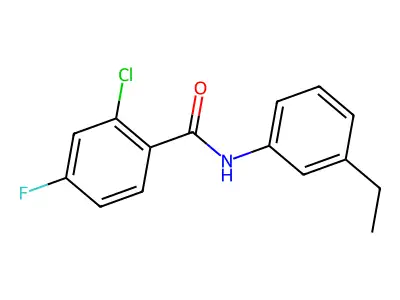 2-chloro-N-(3-ethylphenyl)-4-fluorobenzamide structure