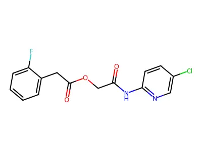[2-[(5-Chloropyridin-2-yl)amino]-2-oxoethyl] 2-(2-fluorophenyl)acetate structure