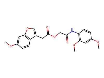 [2-(2,4-Dimethoxyanilino)-2-oxoethyl] 2-(6-methoxy-1-benzofuran-3-yl)acetate structure