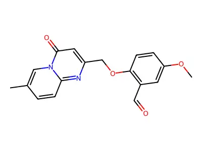 5-Methoxy-2-[(7-methyl-4-oxopyrido[1,2-a]pyrimidin-2-yl)methoxy]benzaldehyde structure