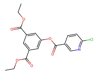 1,3-Diethyl 5-(6-chloropyridine-3-carbonyloxy)benzene-1,3-dicarboxylate structure