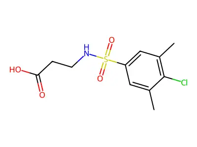 3-(4-Chloro-3,5-dimethylbenzenesulfonamido)propanoic acid structure