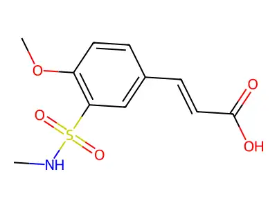 3-[4-methoxy-3-(methylsulfamoyl)phenyl]prop-2-enoic Acid structure