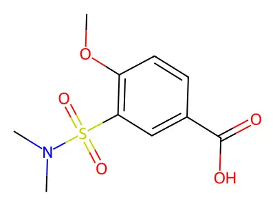 3-Dimethylsulfamoyl-4-methoxy-benzoic acid structure