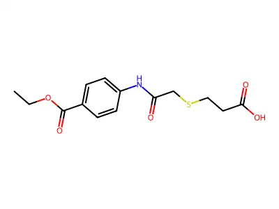1-Ethyl 4-[[2-[(2-carboxyethyl)thio]acetyl]amino]benzoate structure