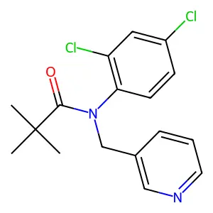 Propanamide, N-(2,4-dichlorophenyl)-2,2-dimethyl-N-(3-pyridinylmethyl)- structure