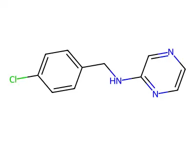 N-[(4-chlorophenyl)methyl]pyrazin-2-amine structure