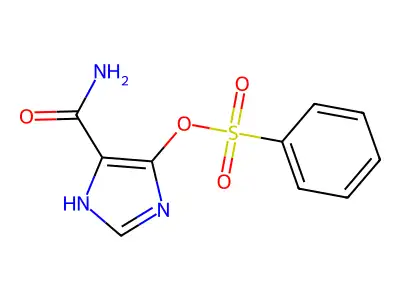 1H-Imidazole-5-carboxamide, 4-((phenylsulfonyl)oxy)- structure