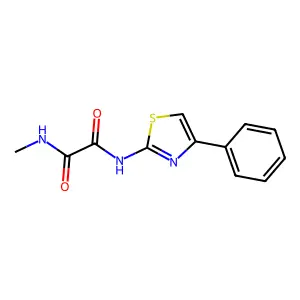 N-methyl-N'-(4-phenyl-1,3-thiazol-2-yl)oxamide structure