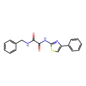 N-benzyl-N'-(4-phenyl-1,3-thiazol-2-yl)oxamide structure