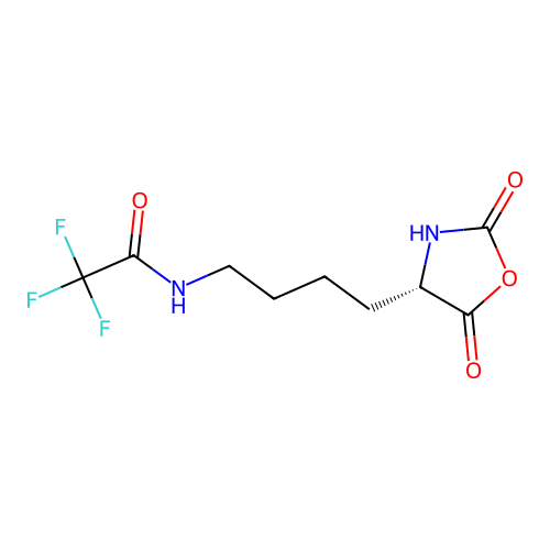 N-Trifluoroacetyl-L-lysine N-carboxyanhydride structure