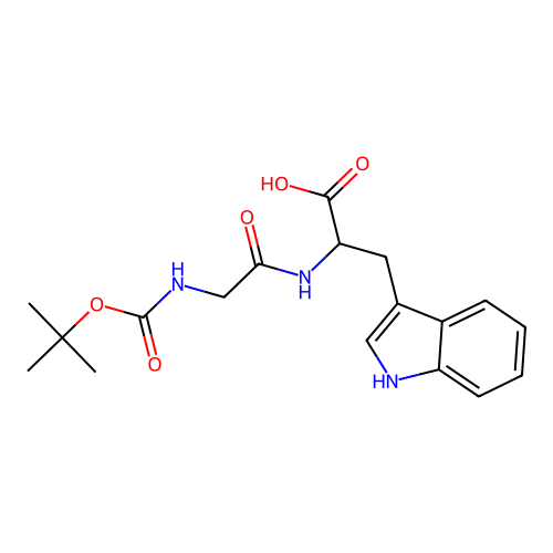N-(tert-Butoxycarbonyl)glycyltryptophan structure