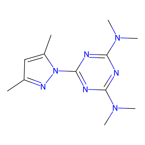 6-(3,5-Dimethyl-pyrazol-1-yl)-N,N,N',N'-tetramethyl-[1,3,5]triazine-2,4-diamine structure