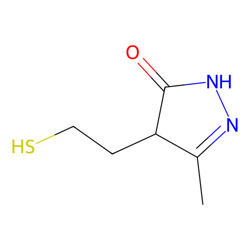 3-Methyl-4-(2-sulfanylethyl)-1,4-dihydropyrazol-5-one structure