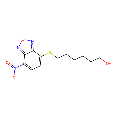 6-(7-Nitro-2,1,3-benzoxadiazol-4-ylthio)hexanol structure