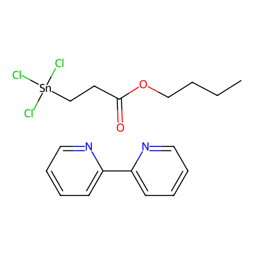 Butyl 3-trichlorostannylpropanoate;2-pyridin-2-ylpyridine structure