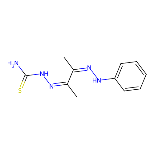 [(Z)-[(3Z)-3-(phenylhydrazinylidene)butan-2-ylidene]amino]thiourea structure