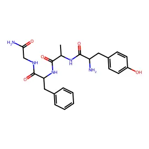 Tyrosyl-alanyl-phenylalanyl-glycinamide structure
