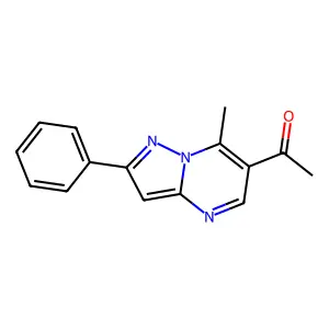 1-(7-Methyl-2-phenylpyrazolo[1,5-a]pyrimidin-6-yl)ethanone structure