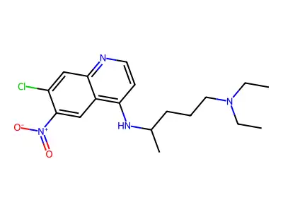 N~4~-(7-Chloro-6-nitroquinolin-4-yl)-N~1~,N~1~-diethylpentane-1,4-diamine structure