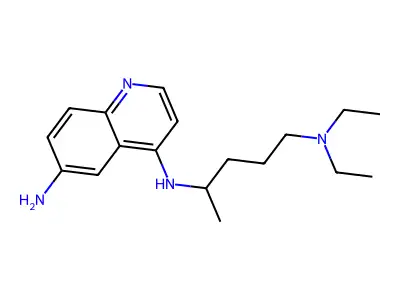 Quinoline, 6-amino-4-((4-(diethylamino)-1-methylbutyl)amino)-, diphosphate structure