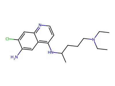 6-Amino-7-chloro-4-((4-(diethylamino)-1-methylbutyl)amino)quinoline diphosphate structure