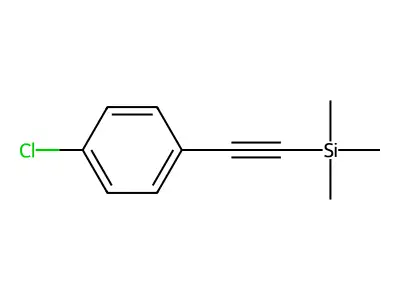 (4-Chlorophenylethynyl)trimethylsilane structure