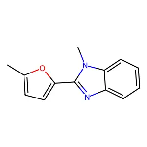 1-Methyl-2-(5-methyl-2-furanyl)-1H-benzimidazole structure