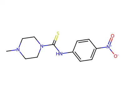 4-methyl-N-(4-nitrophenyl)piperazine-1-carbothioamide structure