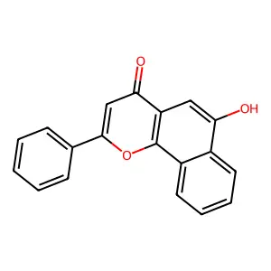 4H-Naphtho(1,2-b)pyran-4-one, 6-hydroxy-2-phenyl- structure