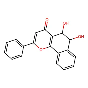 4H-Naphtho(1,2-b)pyran-4-one, 5,6-dihydro-5,6-dihydroxy-2-phenyl- structure