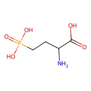 (2S)-2-amino-4-phosphonobutanoic acid structure