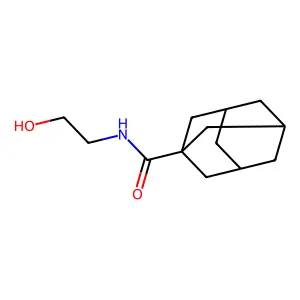 N-(2-hydroxyethyl)adamantane-1-carboxamide structure