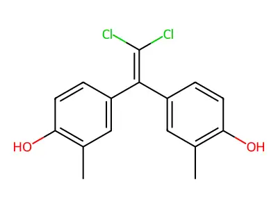 4,4'-(2,2-Dichloroethene-1,1-diyl)bis(2-methylphenol) structure