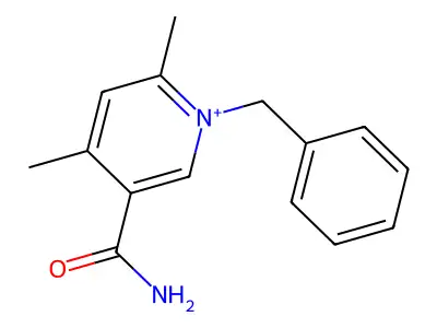 5-(Aminocarbonyl)-1-benzyl-2,4-dimethylpyridinium structure